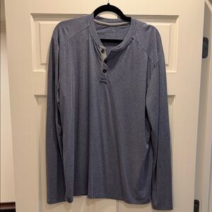 Free Fly Apparel Long Sleeve Henley in Slate